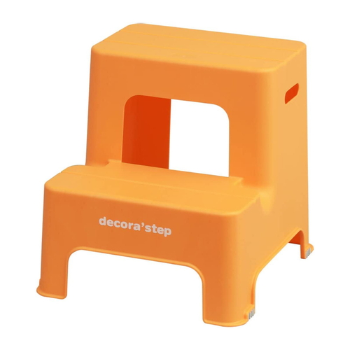 デコラステップ2段 ステップ 踏み台 オレンジ画像
