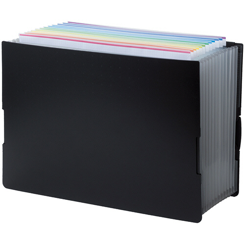 AQUA DROPs BLACK STYLE ﾄﾞｷｭﾒﾝﾄﾎﾞｯｸｽ A4 13ﾎﾟｹｯﾄ 1ｾｯﾄ(5冊)画像