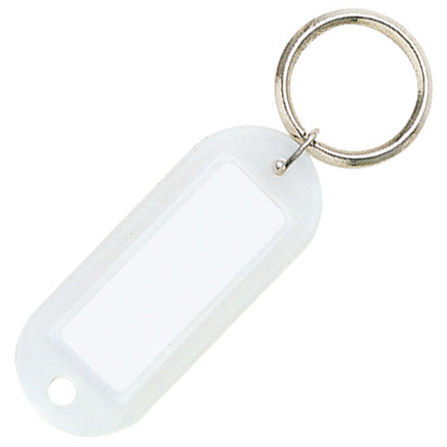 ｷｰﾎﾙﾀﾞｰ型名札 両面表示用･大 白 1ｾｯﾄ(50個)