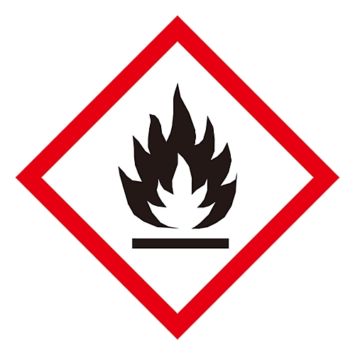 GHSステッカー標識 炎 GHS-1（小）1組（5枚入）画像