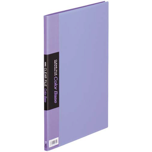 カラーベース固定式　Ａ４縦１０ポケット　青×１０画像