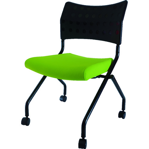 ＴＲＵＳＣＯ　スタッキングチェア　キャスター付　ライトグリーン画像
