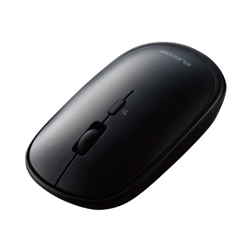 ＢｌｕｅＬＥＤマウス／薄型／４ボタン／ブラック画像