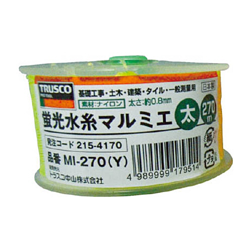 蛍光水糸ﾏﾙﾐｴ 太 ﾅｲﾛﾝ 270m ｲｴﾛｰ 1個画像
