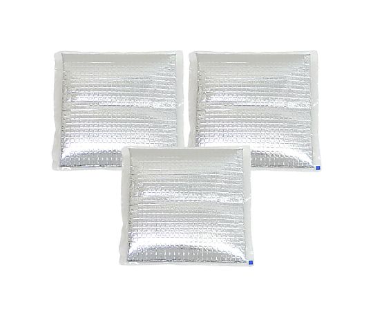 165x160x15mm 保冷剤(3個) 青い保冷剤が並んでいる様子