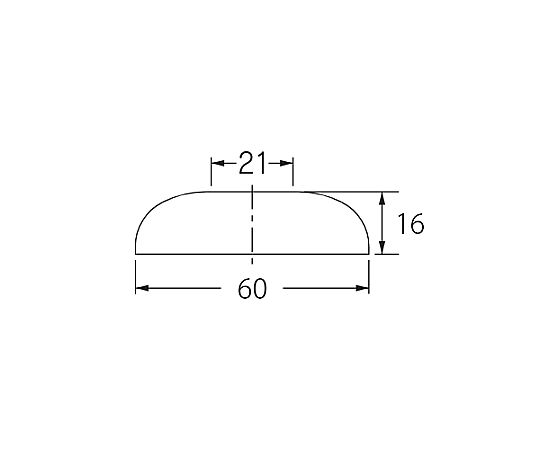 φ60x16mm 止水栓ワン 金属製の止水栓が正面から見える状態