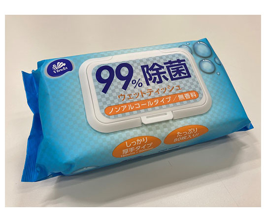 99%除菌ウェットティッシュ（ノンアルコール・しっかり厚手タイプ）80枚入画像