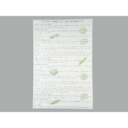 グラシンペーパー(レシピ柄)グリーン 大阪ポリエチレン販売 [バラ販売]画像