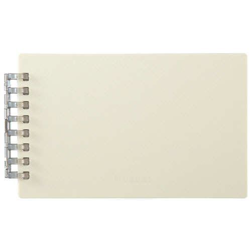 Mutual ｵｰﾌﾟﾝﾘﾝｸﾞﾉｰﾄ ﾒﾓLｻｲｽﾞ 8穴 5mm方眼 ﾘｰﾌ50枚付属 ｱｲﾎﾞﾘｰ 1冊画像