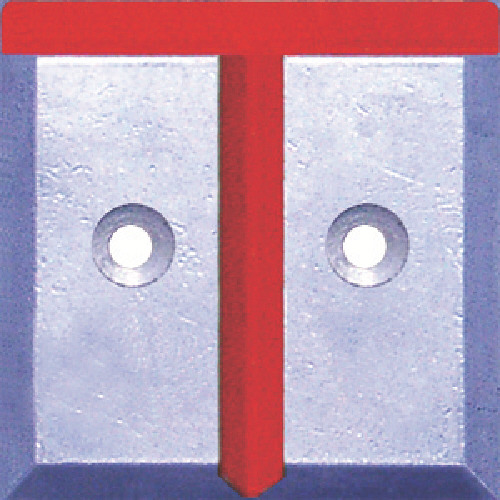 境界用標示板(2穴･貼付用)SH-3 1袋(10枚)画像