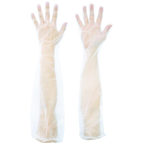 ＳＨＯＷＡ　ポリエチレン使い捨て手袋　Ｎｏ８６０ポリエチロング３０枚入　Ｍサイズ画像