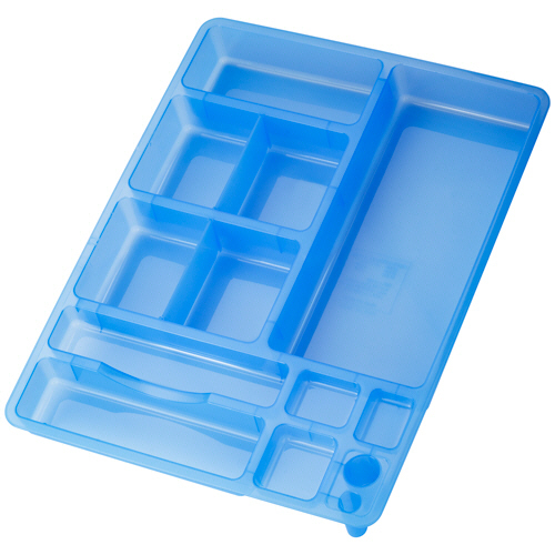 ﾃﾞｽｸｲﾝﾄﾚｰ W320×D425×H48mm ﾌﾞﾙｰ 1個画像