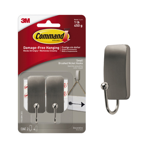 コマンドフックニッケルサテンＳサイズ２個Ｐ×１２画像