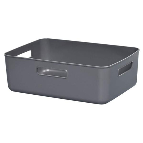 収納ケース　やわらかBOX　ワイド　浅型　DGY　グレー画像