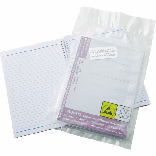 ｸﾘｰﾝﾙｰﾑ用ﾘﾝｸﾞﾉｰﾄ A5 6mm罫 50枚 1冊画像