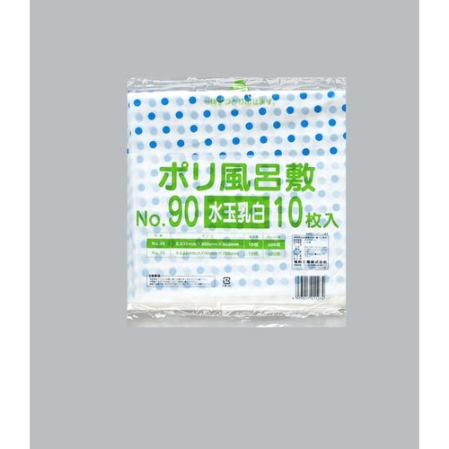 ポリ風呂敷 No.90 水玉乳白 福助工業画像