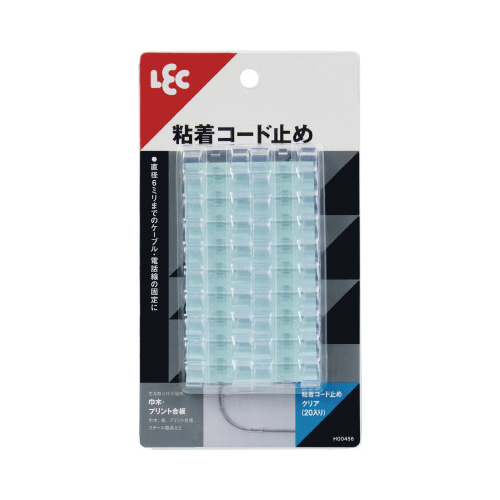 粘着コード止めクリア　２０入り