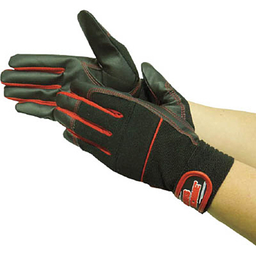 WORKS HOMME 合成皮革手袋 MPﾌｧｲﾊﾞｰ ﾚｯﾄﾞ LL 1双画像