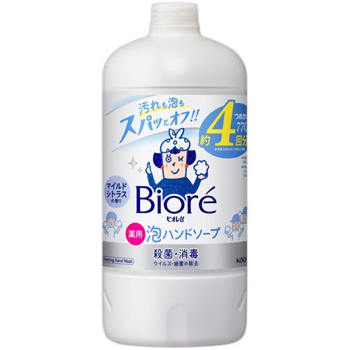 ﾋﾞｵﾚu 薬用泡ﾊﾝﾄﾞｿｰﾌﾟ ﾏｲﾙﾄﾞｼﾄﾗｽの香り つめかえ用 770mL 1本画像