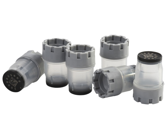 2Dバーコード付クライオチューブ External thread 1.0mL ラック入 プレキャップ 1セット（48本×10ラック入）画像