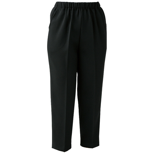 ﾅﾉﾋｰﾃｨﾝｸﾞ裾ﾌｧｽﾅｰﾊﾟﾝﾂ ﾌﾞﾗｯｸ 股下60cm L 1着画像