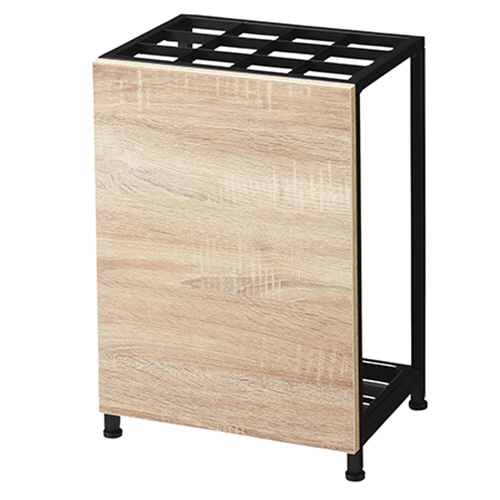 COZY INTERIORS 傘立て 12本用 ﾌﾞﾗｯｸ&ﾀﾞﾒｰｼﾞﾅﾁｭﾗﾙｳｯﾄﾞ 1台画像