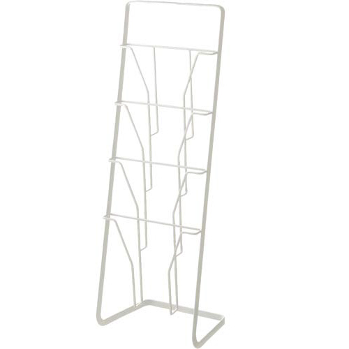 タワー　マガジンスタンド　４段　ホワイト画像