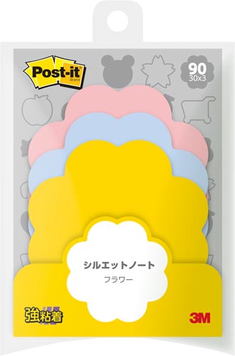 ポストイット　シルエットノート　強粘着　フラワー画像