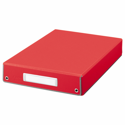 ﾃﾞｽｸﾄﾚｰ A4 内寸W245×D335×H63mm 赤 1個画像