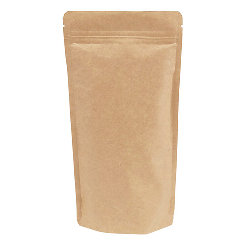 スタンドチャック袋２００ｇ縦長茶クラフト（Ｖ付）画像