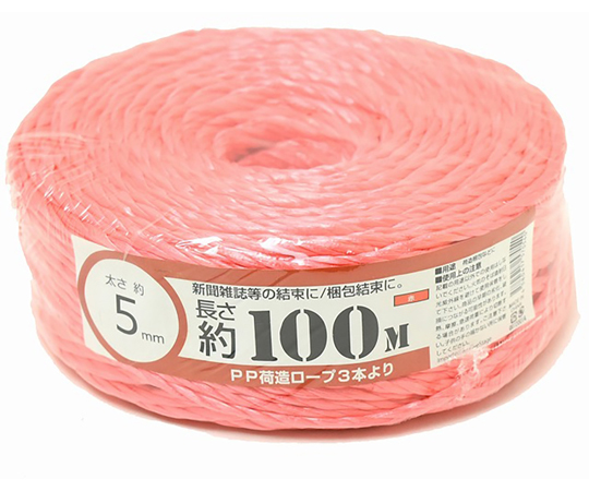 PP荷造りヨリロープ　5mm×100m　赤画像