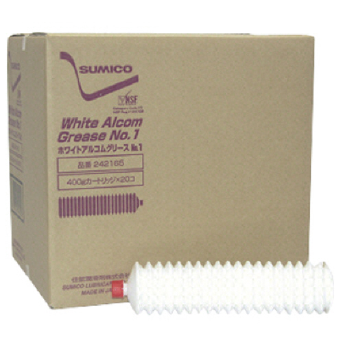 住鉱 ｸﾞﾘｰｽ(食品機械用) ﾎﾜｲﾄｱﾙｺﾑｸﾞﾘｰｽNo.1 400g 1本画像