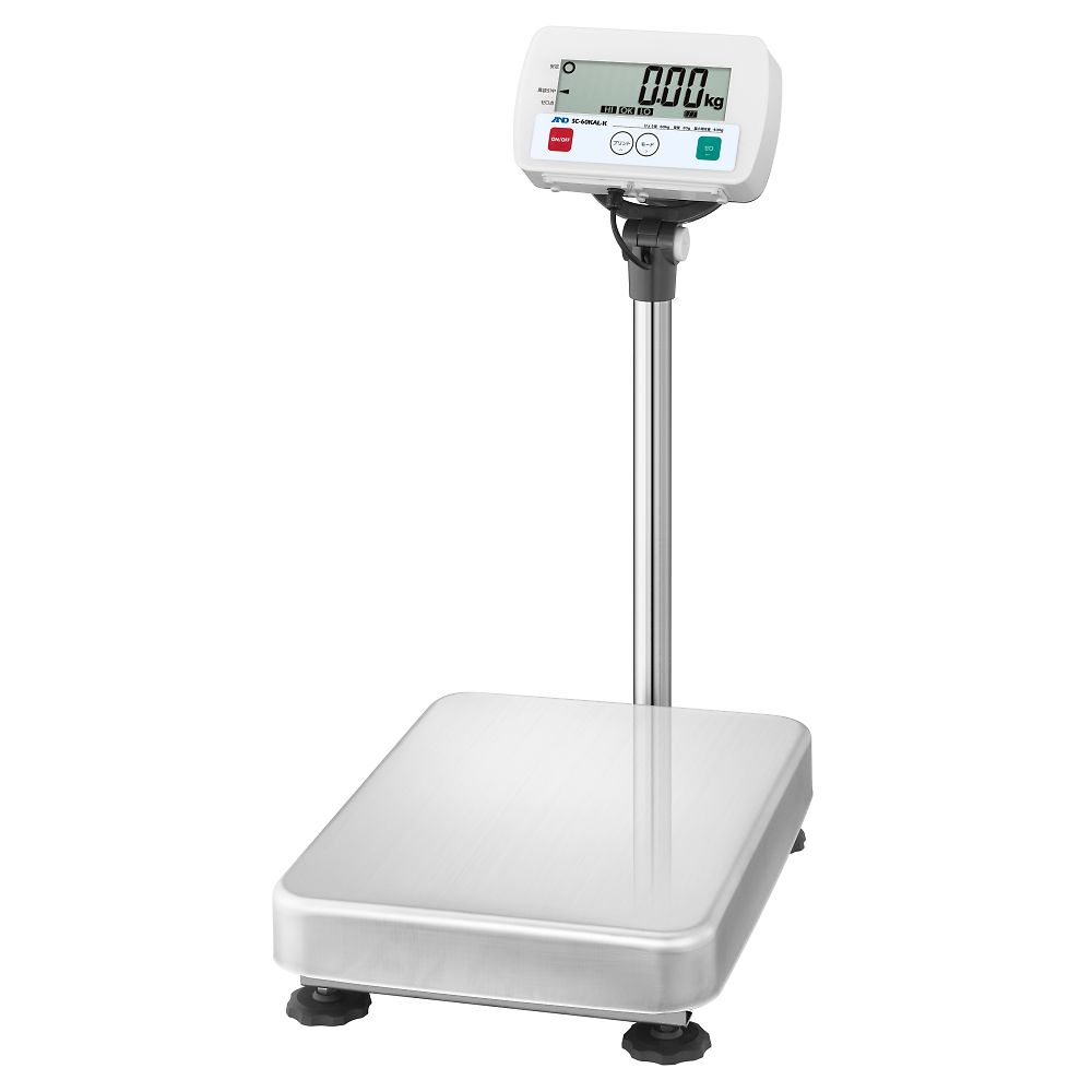 検定付きはかり フレーム SUS304　防塵・防水台はかり SC-Kシリーズ  ひょう量:60kg 最小表示:20g画像