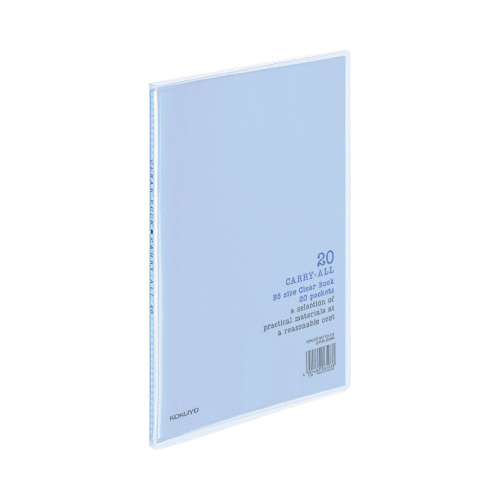 クリヤブックキャリーオール固定Ｂ５縦２０Ｐ青Ｘ３画像