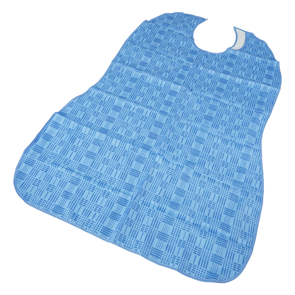 長持ちする大きなお食事エプロン（ブルー）画像