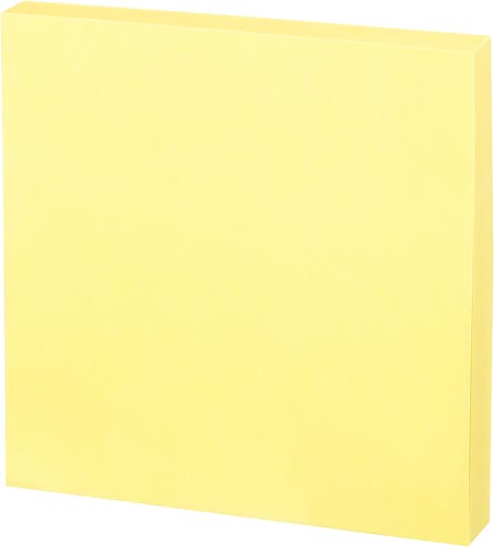 再生紙ふせん　Ｋ２　７５×７５ｍｍ　黄　１冊画像