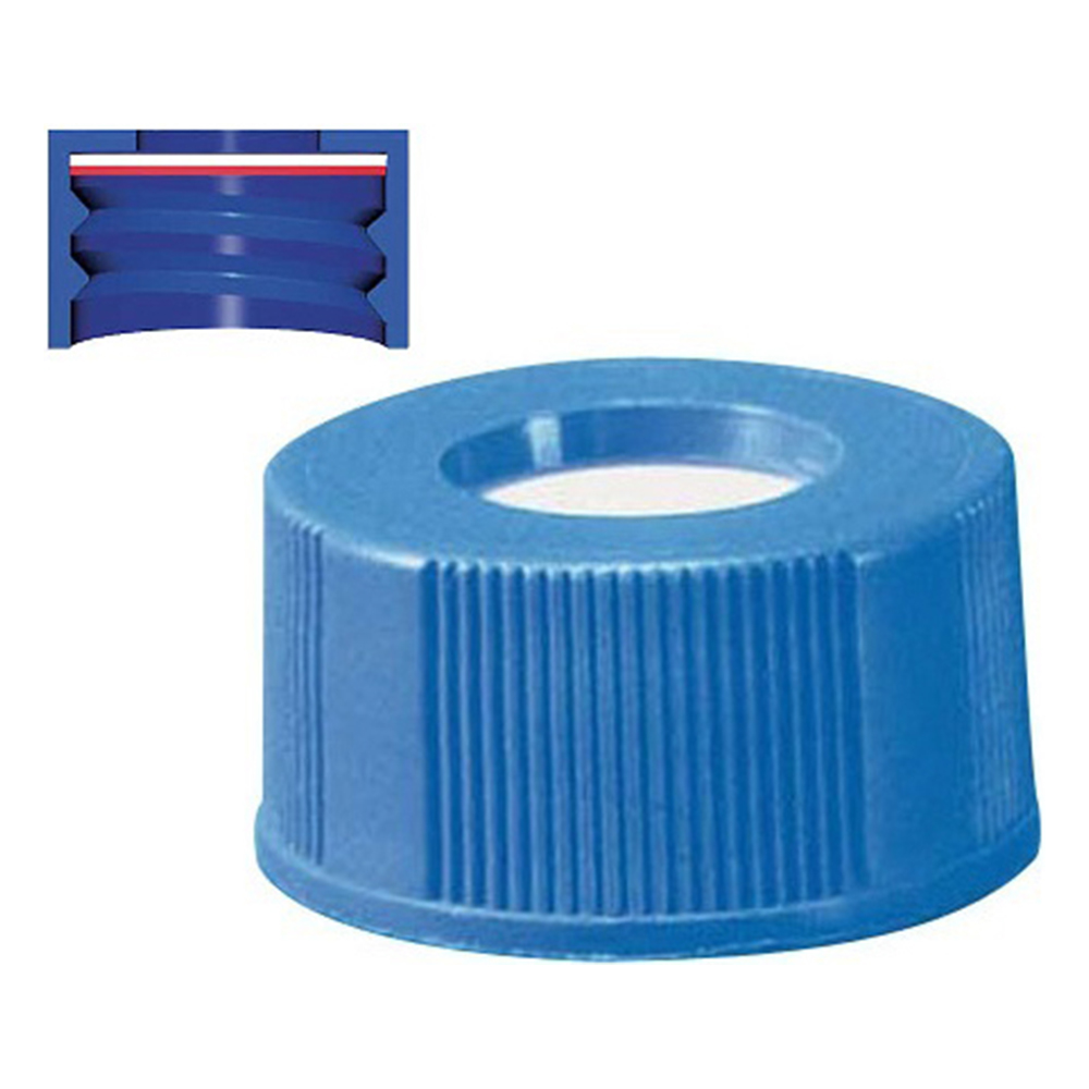 オートサンプラー用バイアル　青キャップ（セプタム付き/シリコン・PTFE）　100個入画像