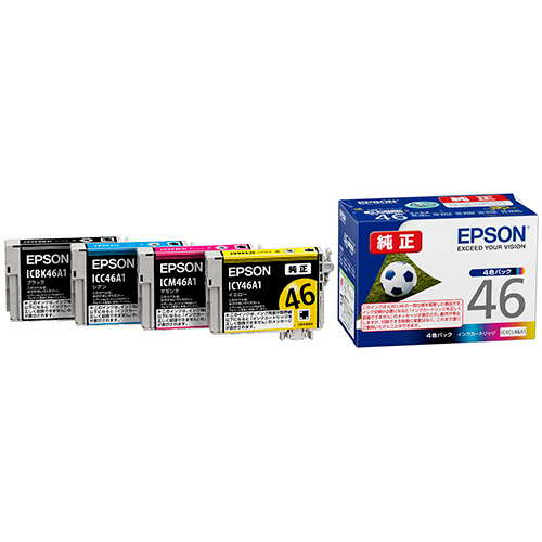 ｲﾝｸｶｰﾄﾘｯｼﾞ 4色ﾊﾟｯｸ IC4CL46A1 1箱(4個:各色1個)画像