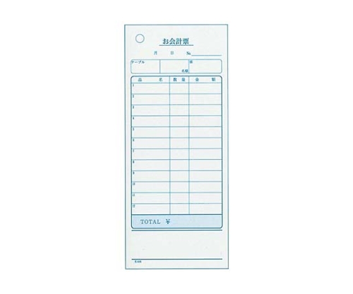 単式 会計伝票 K406(100枚つづり・20冊入)画像