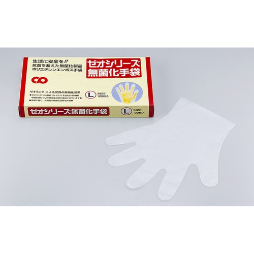 ポリ手袋 ゼオ 無菌化手袋 L シーピー化成画像