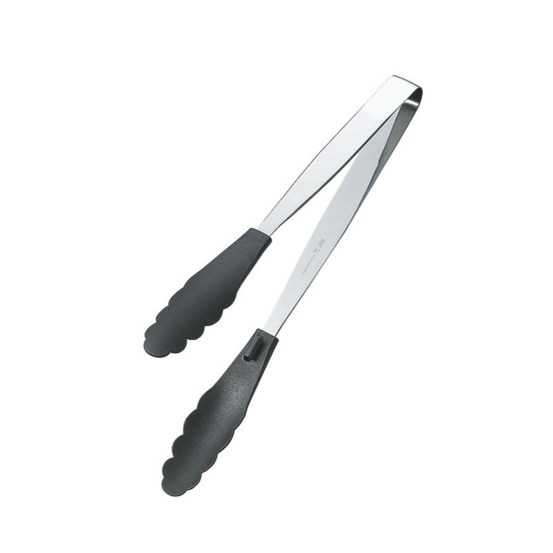 調理器具 抗菌耐熱ストッパー付マルチトング 235mm 黒 田辺金具画像