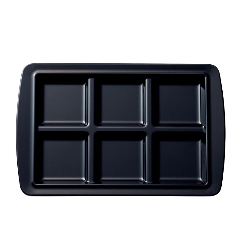 メラミン食器 パズルプレート ロクプレート CH-6 黒(BK) 台和画像