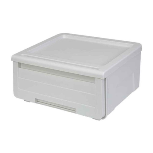 収納ケース カバゾコ 幅45×奥行40×高さ22cm プラスチック 引き出し ホワイト画像