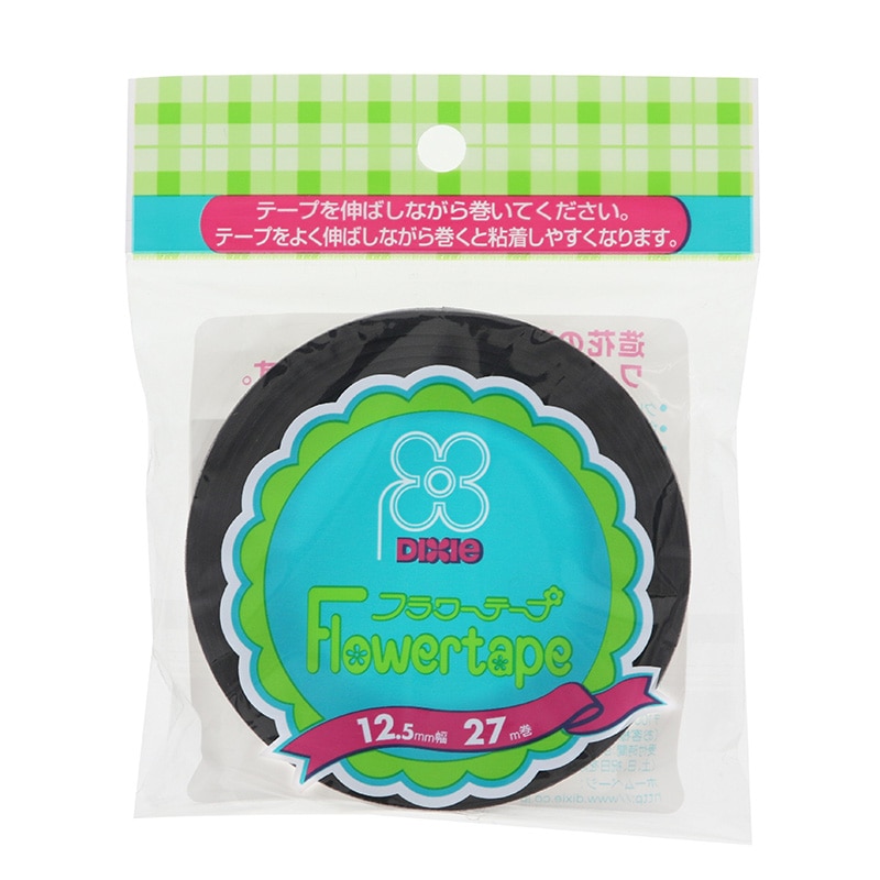 フラワーテープ　１２．５×２７　ブラック画像