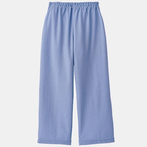 らくらく八分丈パンツ　クレープ防縮ニット　ラベンダー　Mサイズ　1着画像
