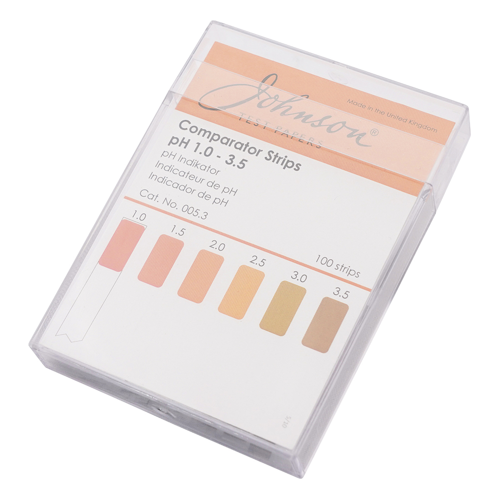 pH試験紙 PP（ポリプロピレン）スティックタイプ pH1.0～3.5 1箱（100枚入）