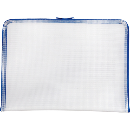 Wﾌｧｽﾅｰ ﾒｯｼｭｹｰｽ がばっと180度開く A4 ﾌﾞﾙｰ 1枚画像