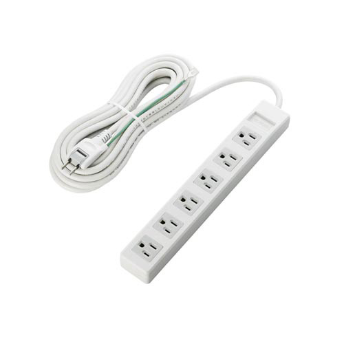 ＯＡタップ３ピン対応　６個口　５ｍ画像