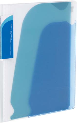 ポケットブックノビ－タ　チャックポケット付青画像