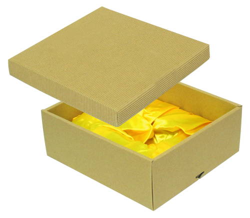 片段ギフトボックス リボン付き・布付き（200×220×高85mm）画像